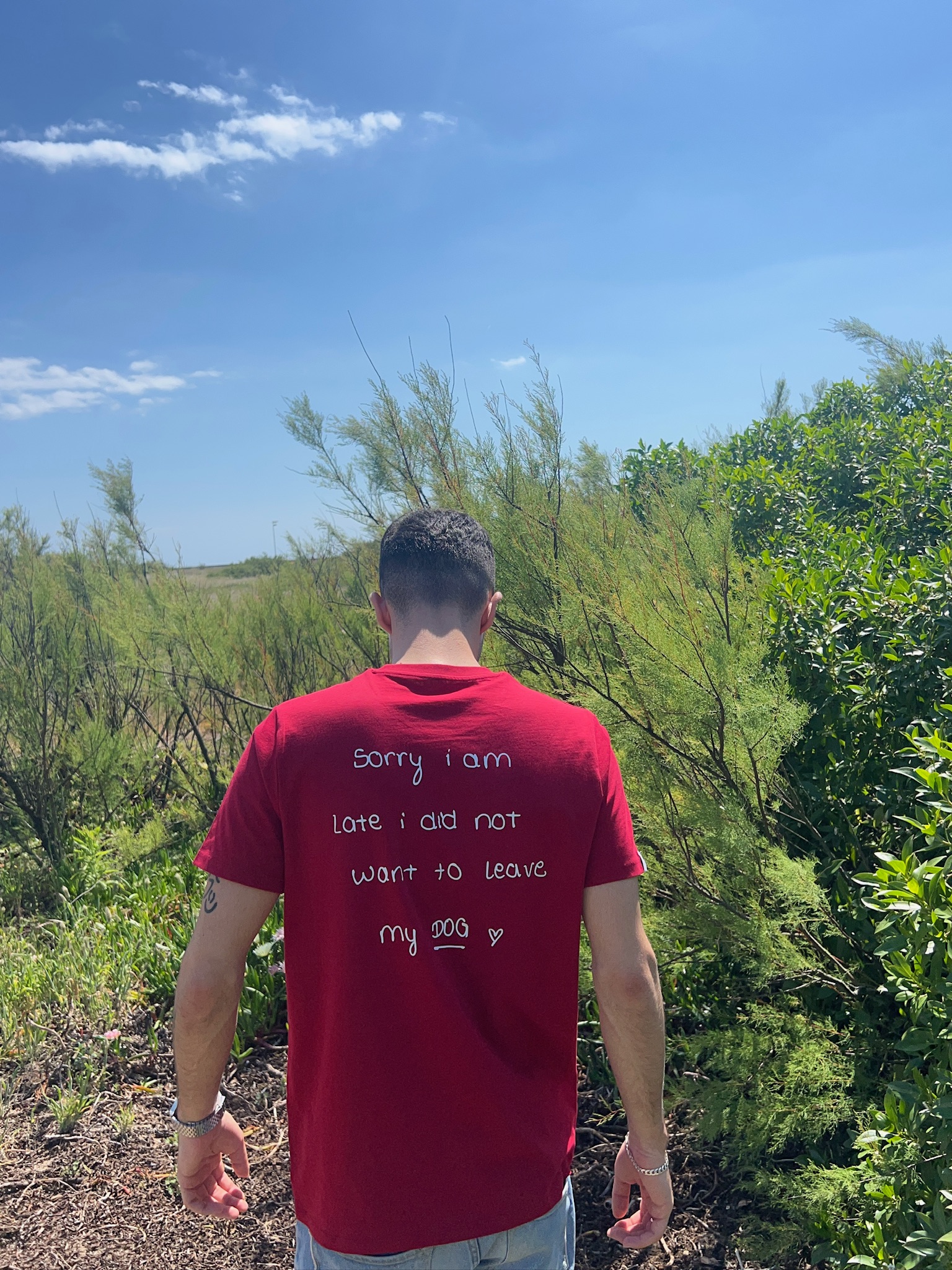 T-shirt Can´t leave my dog